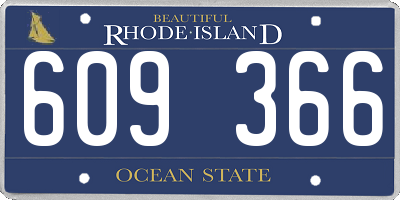 RI license plate 609366