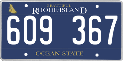 RI license plate 609367
