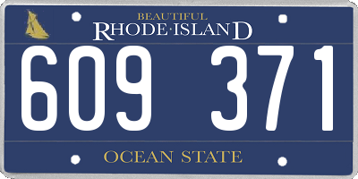 RI license plate 609371