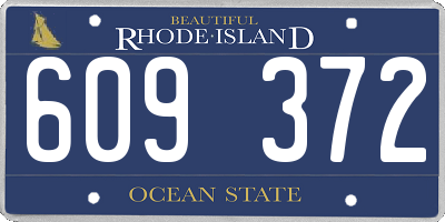 RI license plate 609372