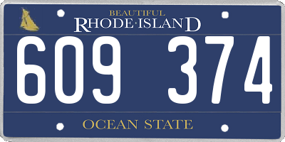 RI license plate 609374