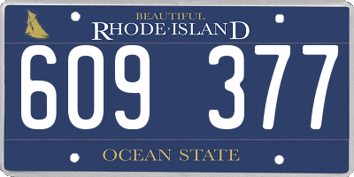 RI license plate 609377