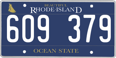 RI license plate 609379