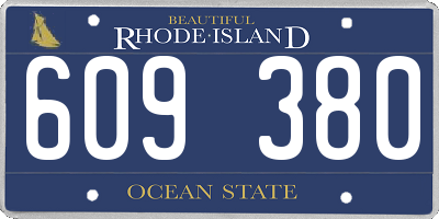 RI license plate 609380