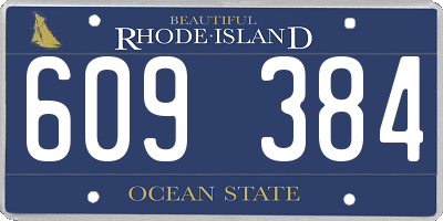RI license plate 609384