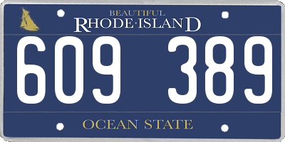 RI license plate 609389