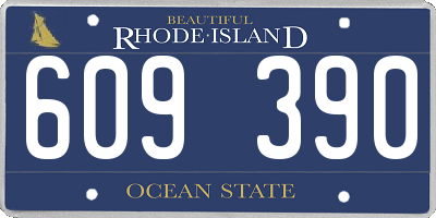 RI license plate 609390