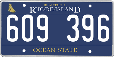 RI license plate 609396