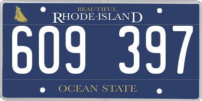 RI license plate 609397