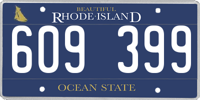 RI license plate 609399