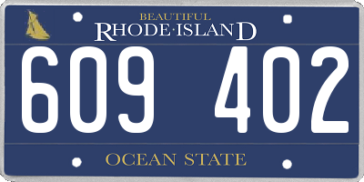 RI license plate 609402