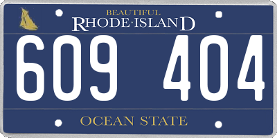 RI license plate 609404