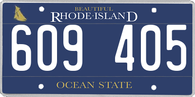 RI license plate 609405