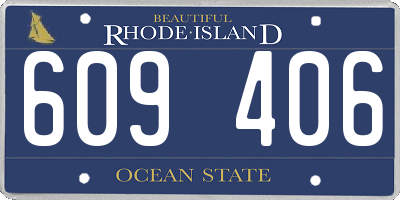 RI license plate 609406