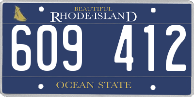 RI license plate 609412