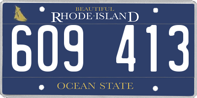 RI license plate 609413