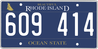 RI license plate 609414