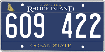 RI license plate 609422