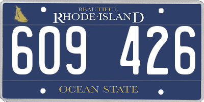 RI license plate 609426