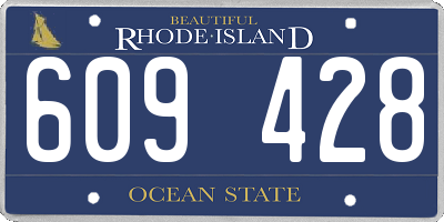 RI license plate 609428