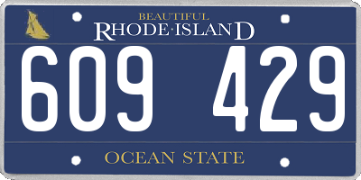 RI license plate 609429