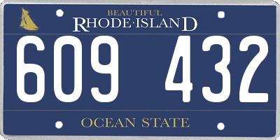 RI license plate 609432