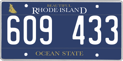 RI license plate 609433