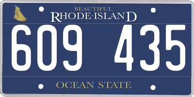 RI license plate 609435