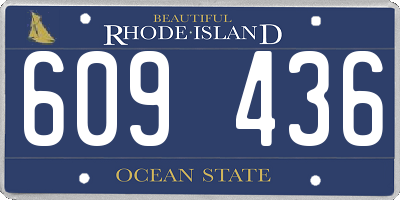 RI license plate 609436