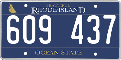 RI license plate 609437