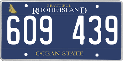 RI license plate 609439
