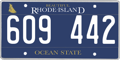 RI license plate 609442