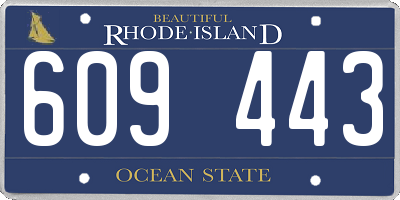 RI license plate 609443
