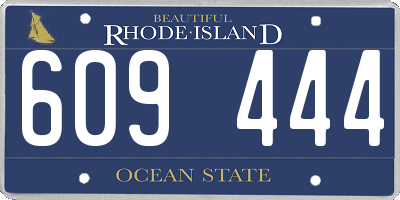 RI license plate 609444