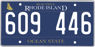 RI license plate 609446