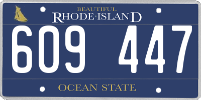 RI license plate 609447