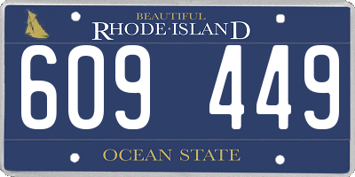 RI license plate 609449