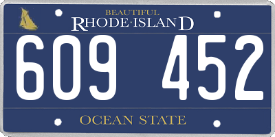 RI license plate 609452