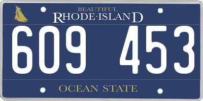 RI license plate 609453