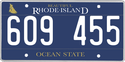 RI license plate 609455