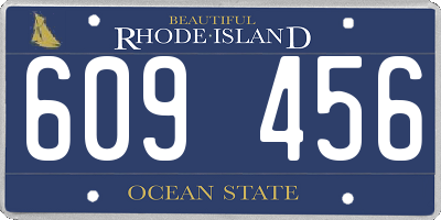 RI license plate 609456