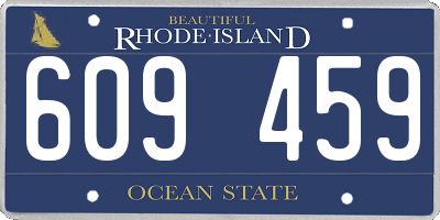 RI license plate 609459