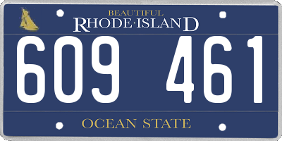 RI license plate 609461