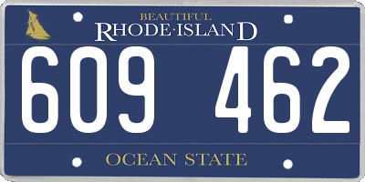 RI license plate 609462