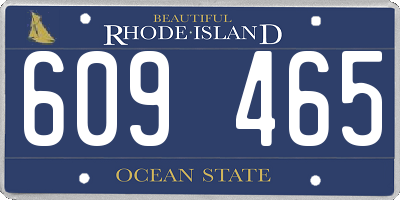 RI license plate 609465