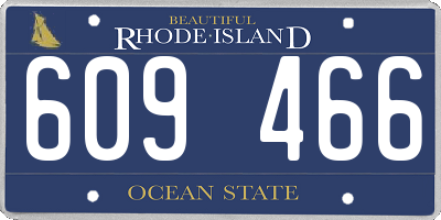 RI license plate 609466