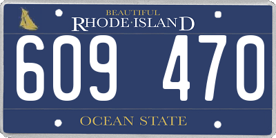 RI license plate 609470