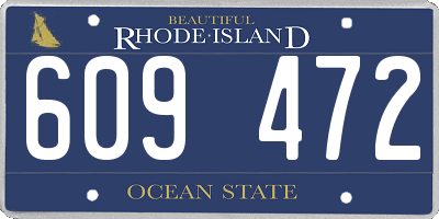 RI license plate 609472