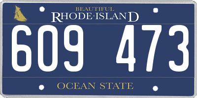RI license plate 609473