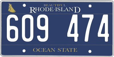 RI license plate 609474